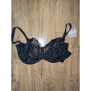 Panache Jasmine Balconette Bra Size US 30HH Black
